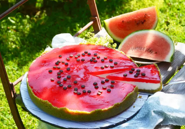 No Bake-Wassermelonen-Cheesecake