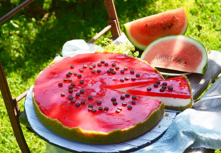 No Bake-Wassermelonen-Cheesecake
