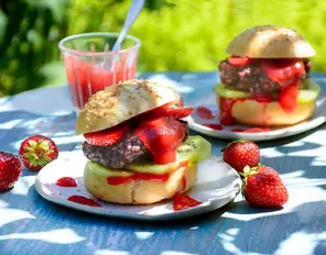 Süße Burger mit Milchreis-Patty