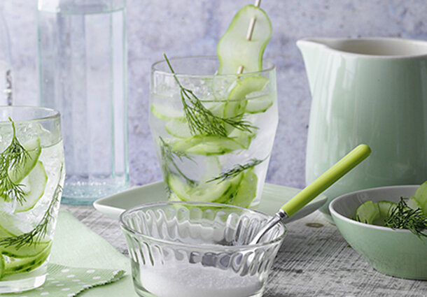 Gurken-Gin-Drink mit Dill (Rezept)