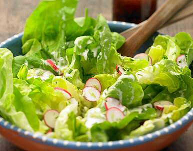 Zitrone-Sahne-Dressing mit Kräutern