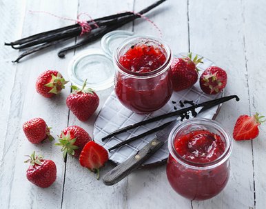 Erdbeer-Vanille-Konfitüre
