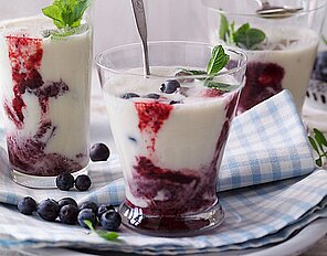 Joghurt-Heidelbeer-Eistee