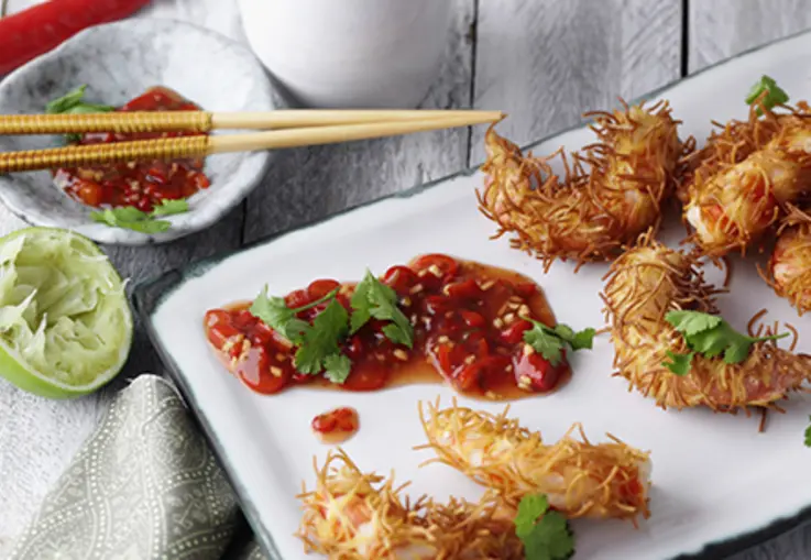 Süß-scharfe Chilisauce mit Garnelen (Rezept)