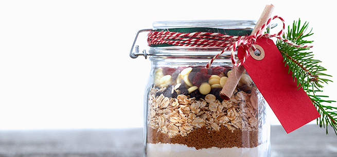 Cookie-Backmischung im Glas