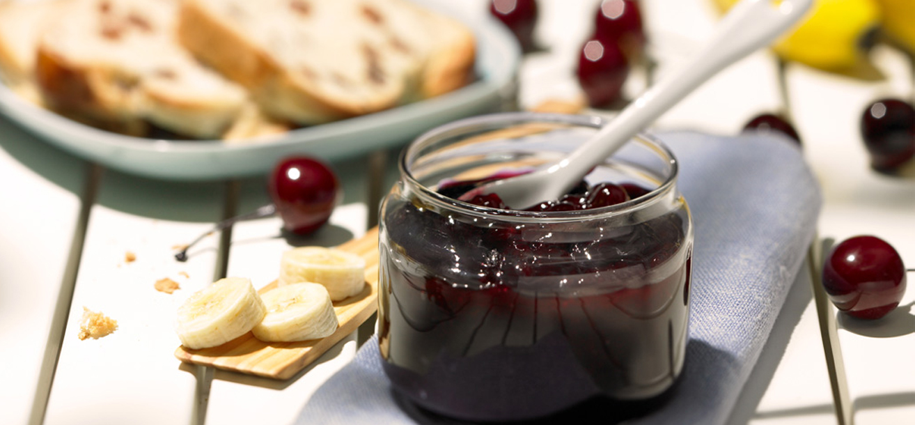 Rezept für Kirsch-Bananen-Konfitüre | SweetFamily