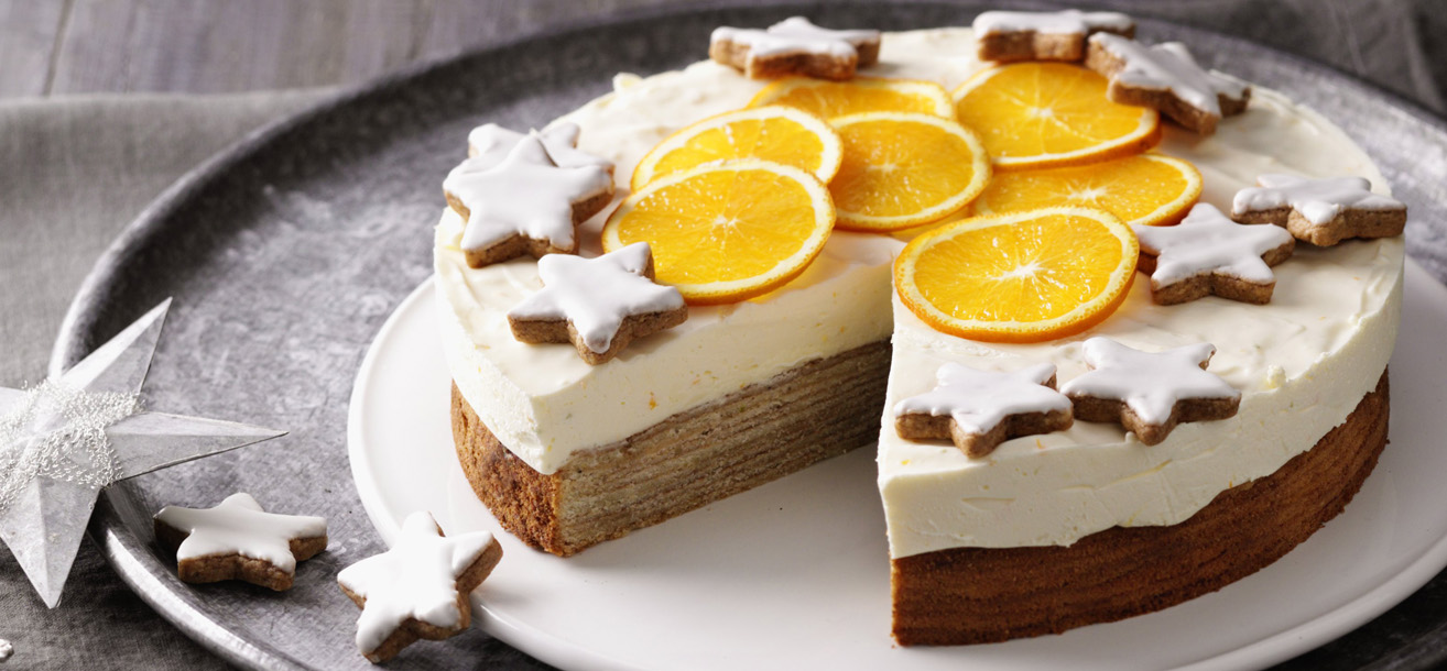 Baumkuchentorte mit Orangencreme - SweetFamily von Nordzucker